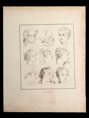 Thomas Holloway, Portrait of Men and Women, Original Etching, 1810-ZCI-1164242