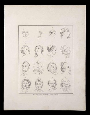 Thomas Holloway, Portraits of Men and Women, Original Etching, 1810-ZCI-1164238