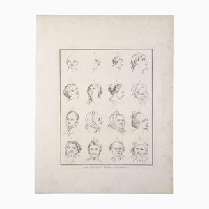 Thomas Holloway, Portraits of Men and Women, Original Etching, 1810-ZCI-1164238