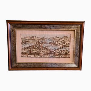 Thomas Salmon, City of Lyon, 18th Century, Copper Engraving, Framed-VHW-1820635