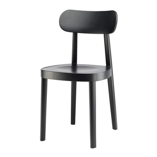 118 M Dining Chair by Thonet #Black Stained Beech Wood