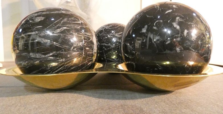 Three Balls Sculpture in Marquina Marble by Valenti and C. Milan, 1970s, Set of 4-ERB-857408