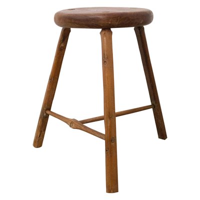 Three-Leg Stool or Milking Stool from Acacia-RIU-848536