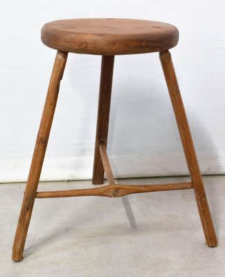 Three-Leg Stool or Milking Stool from Acacia-RIU-848536