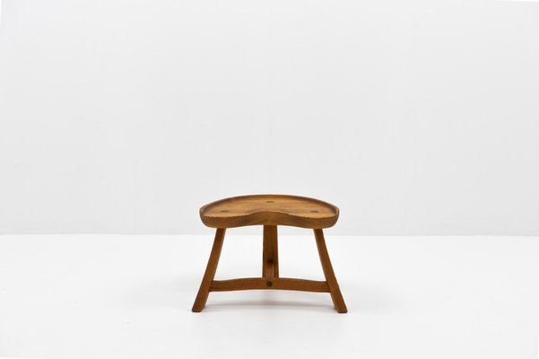 Three Legged Stool in Pine from Krogenæs Møbler, Norway, 1960s-TJQ-1774710