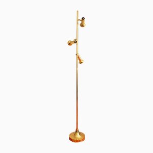 Three Lights Italian Brass Floor Lamp by Goffredo Reggiani, 1970s-VCV-2036199