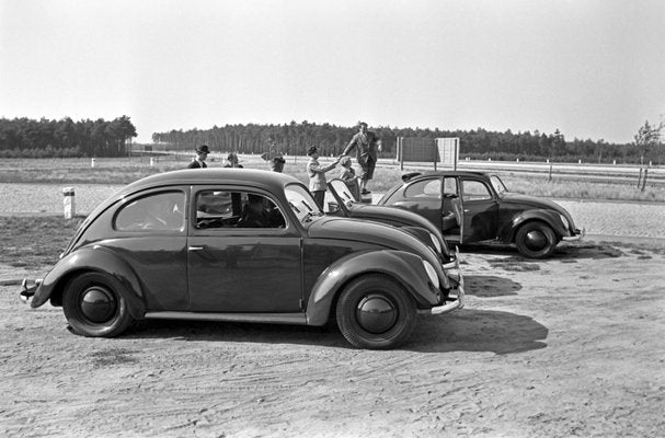 Three Models of the Volkswagen Beetle Parking, Germany, 1938, Photograph-DYV-1147293