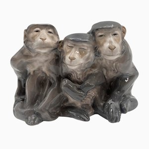 Three Monkeys by Knud Kyhn for Royal Copenhagen, Denmark, 1920-CZ-1806322