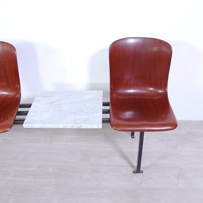 Three Seats with Marble Table Bench from Pagholz, 1960s-XSG-1760190