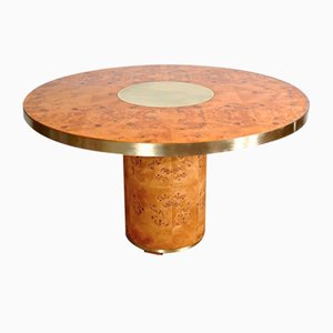 Thuya and Gilt Metal Round Table, 1980-RVK-1406232