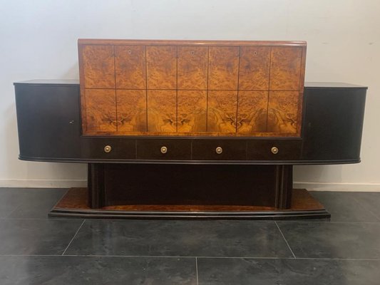 Thuya Burl Sideboard with Ebonized Body, 1930s-IJR-859404