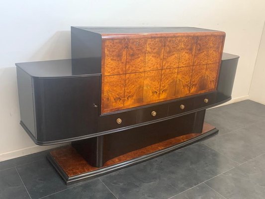 Thuya Burl Sideboard with Ebonized Body, 1930s-IJR-859404