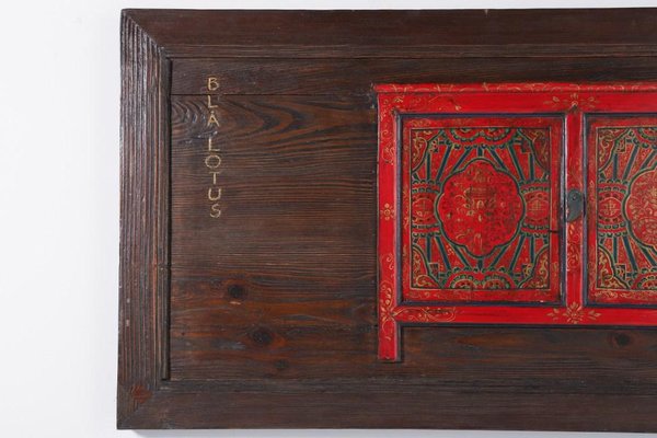 Tibetan Doors Blue Lotus Wall Decoration-KMC-953694