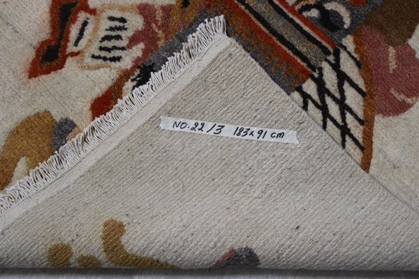 Tibetan Oriental Hand Knotted Khaden Sleeping Rug, 1950s-UZN-1395904