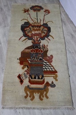 Tibetan Oriental Hand Knotted Khaden Sleeping Rug, 1950s-UZN-1395904