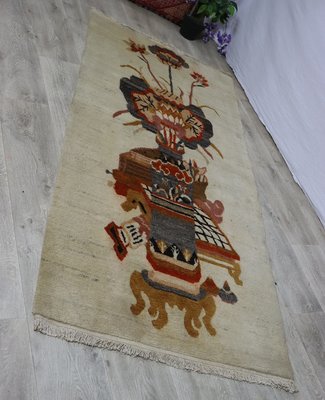 Tibetan Oriental Hand Knotted Khaden Sleeping Rug, 1950s-UZN-1395904