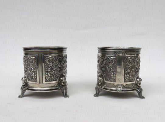 Tin Wine Bottle Stand by A. Reith, 1880s, Set of 2-EY-1065535