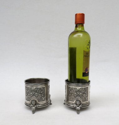 Tin Wine Bottle Stand by A. Reith, 1880s, Set of 2-EY-1065535