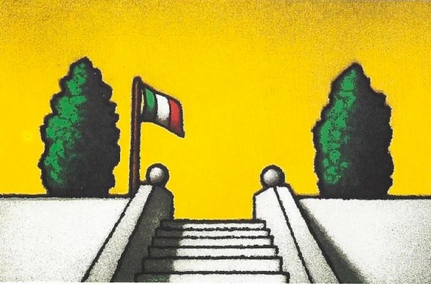 Tino Stefanoni, Bandiera, 1997, Colored Screenprint-PLZ-1180493