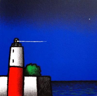 Tino Stefanoni, Faro bianco e rosso, 1999, Serigraph-PLZ-883764