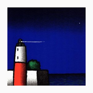 Tino Stefanoni, Faro bianco e rosso, 1999, Serigraph-PLZ-883764