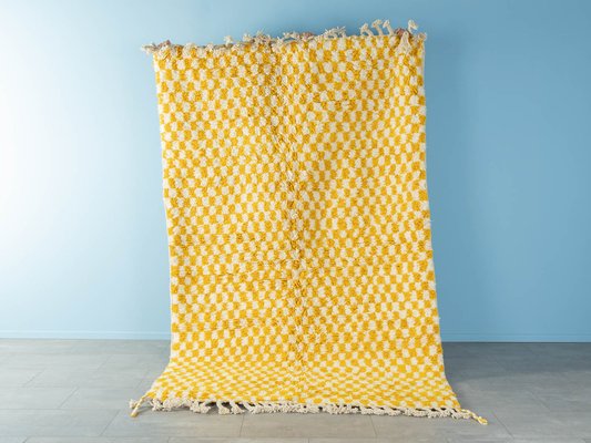 Tiny Lemon Check Berber Rug, 2010s-GPP-1383955