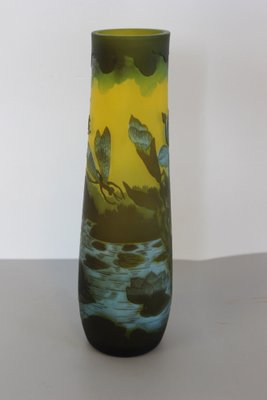 Tip Vase with Dragonfly and Frog by Gallé, 1980s-BCR-2043402