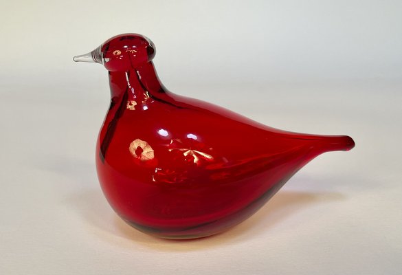 Tirri Mouth-Blown Glass Art Birds by Oiva Toikka for Iittala, Finland 1980s, Set of 2-JP-1702588