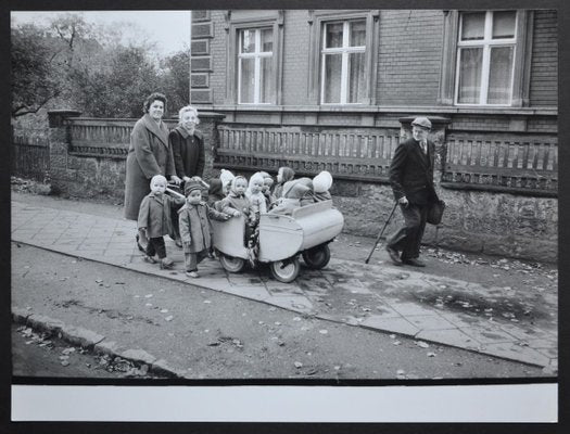 Toddlers' Excursion in a Handcart Postwar, 1950s-DYV-701199