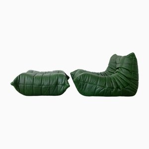 Togo Lounge Chair and Pouf by Michel Ducaroy for Ligne Roset, Set of 2, Set of 2-RKX-2035629