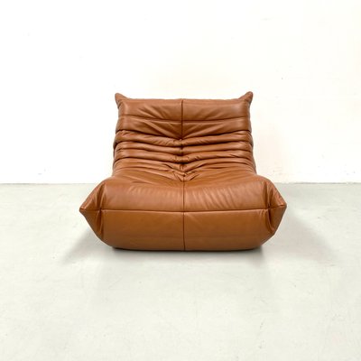 Togo Lounge Chair in Dark Cognac Leather by Michel Ducaroy for Ligne Roset-XLZ-2020158