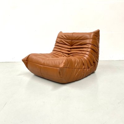 Togo Lounge Chair in Dark Cognac Leather by Michel Ducaroy for Ligne Roset-XLZ-2020158