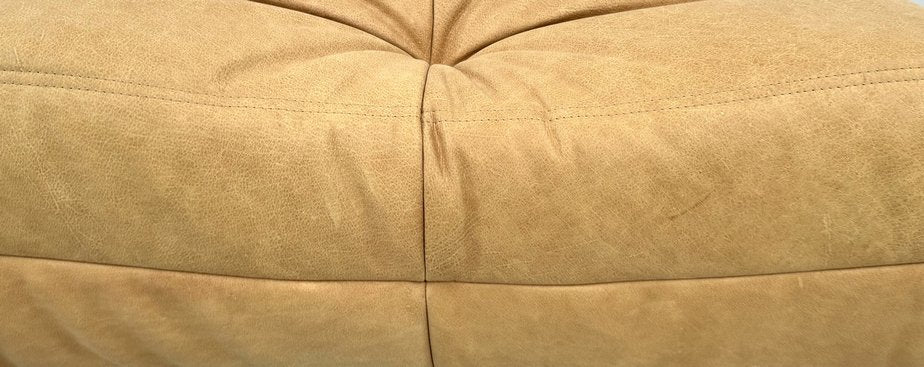 Togo Ottoman in Camel Leather by Michel Ducaroy for Ligne Roset, France-XLZ-2033983