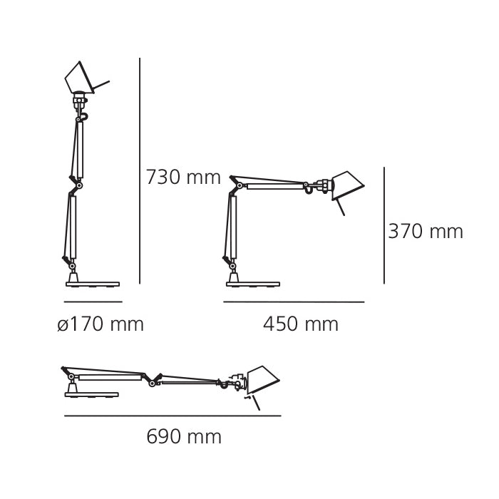 Tolomeo Micro Table Lamp (Body+Base) by Artemide – High Home