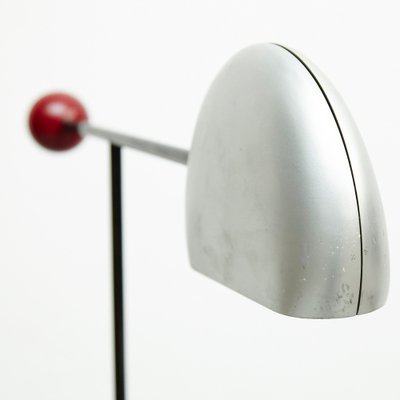 Tomo Floor Lamp Black, Silver & Red by Toshiyuki Kita for Bilumen, 1980s-WM-1232982