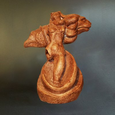 Toni Boni, Lion Tamer, 1950s, Terracotta Sculpture-TIT-786955