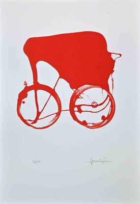 Tonino Maurizi, Red Chariot, Original Silkscreen, 1970s-ZCI-1337106