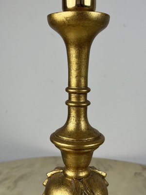 Torch Table Lamp in Gilt Beech, Italy, 1980s-YST-1740654