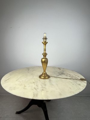 Torch Table Lamp in Gilt Beech, Italy, 1980s-YST-1740654