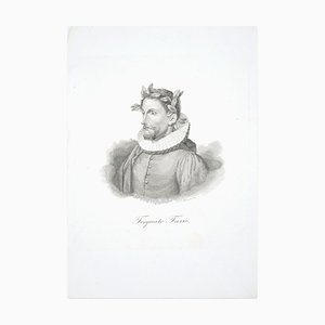 Torquato Tasso - Black and White Etching by G. Marcucci - Mid 19th Century Mi 19th Century-ZCI-755438