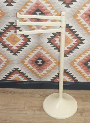 Towel Rack or Valet Stand in White Plastic on Tulip Foot, 1970s-AFE-1259709