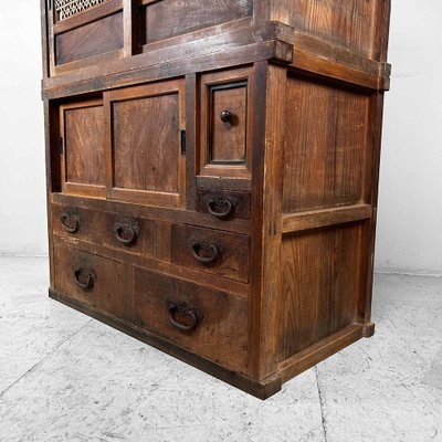 Traditional Japanese Tansu Storage Cabinet, 1920s, Set of 2-DWL-1807073