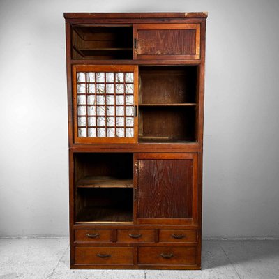 Traditional Japanese Tansu Storage Cabinet, 1920s, Set of 2-DWL-1807096