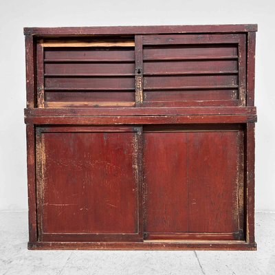 Traditional Taishō Two-Piece Japanese Storage Cabinet, 1920s, Set of 2-DWL-1805369