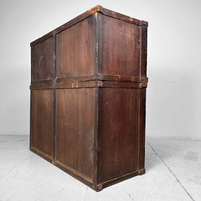 Traditional Taishō Two-Piece Japanese Storage Cabinet, 1920s, Set of 2-DWL-1805369