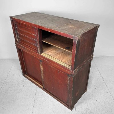 Traditional Taishō Two-Piece Japanese Storage Cabinet, 1920s, Set of 2-DWL-1805369