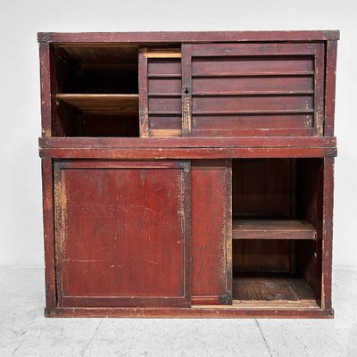 Traditional Taishō Two-Piece Japanese Storage Cabinet, 1920s, Set of 2-DWL-1805369