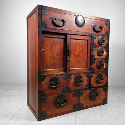 Traditional Tansu Chest of Drawers, Japan, 1920s-DWL-1787529