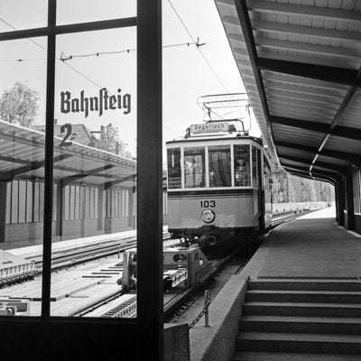 Train to Degerloch Waiting at Platform, Stuttgart Germany, 1935-DYV-988150