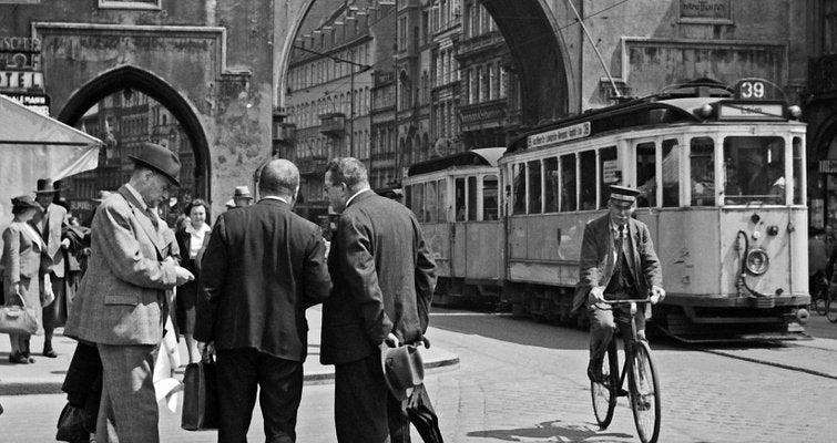 Tram at Karlstor Gate Inner City Munich, Germany, 1937-DYV-988726